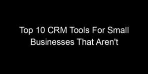 Read more about the article Top 10 CRM Tools For Small Businesses That Aren’t Salesforce