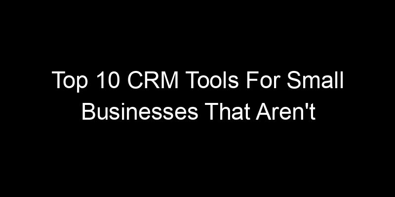 You are currently viewing Top 10 CRM Tools For Small Businesses That Aren’t Salesforce