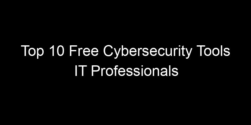 You are currently viewing Top 10 Free Cybersecurity Tools IT Professionals Swear By
