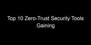 Read more about the article Top 10 Zero-Trust Security Tools Gaining Enterprise Traction